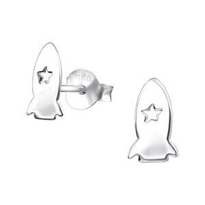 Sterling Silver Dainty Rocket Stud Earrings​
